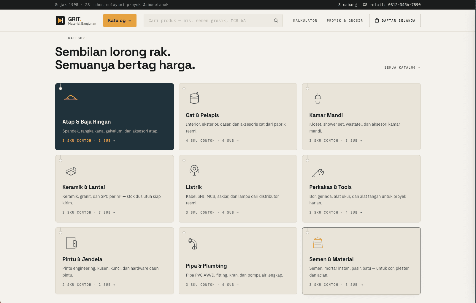 GRIT - Building Material Store Profile view 3