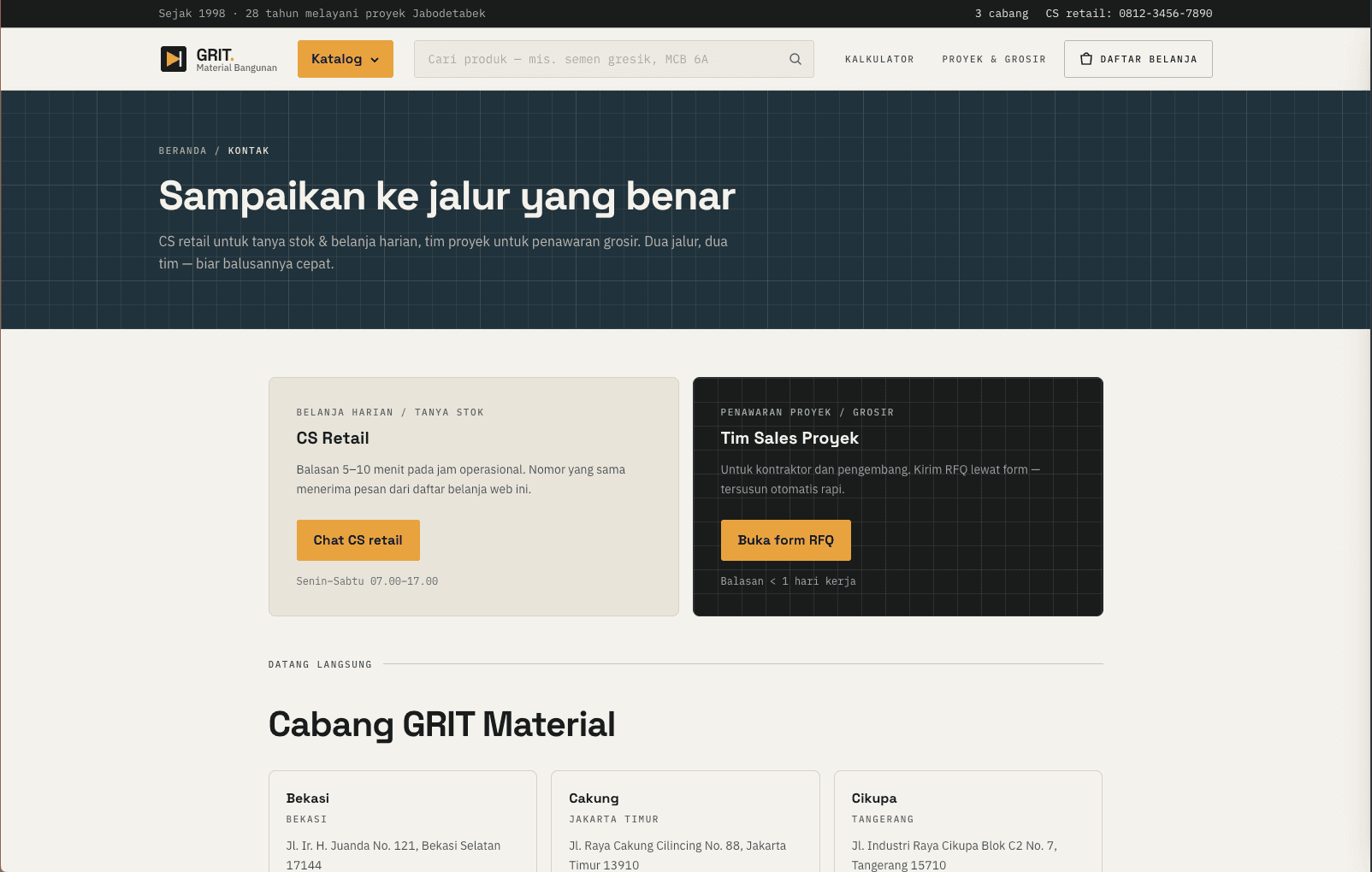 GRIT - Building Material Store Profile view 8