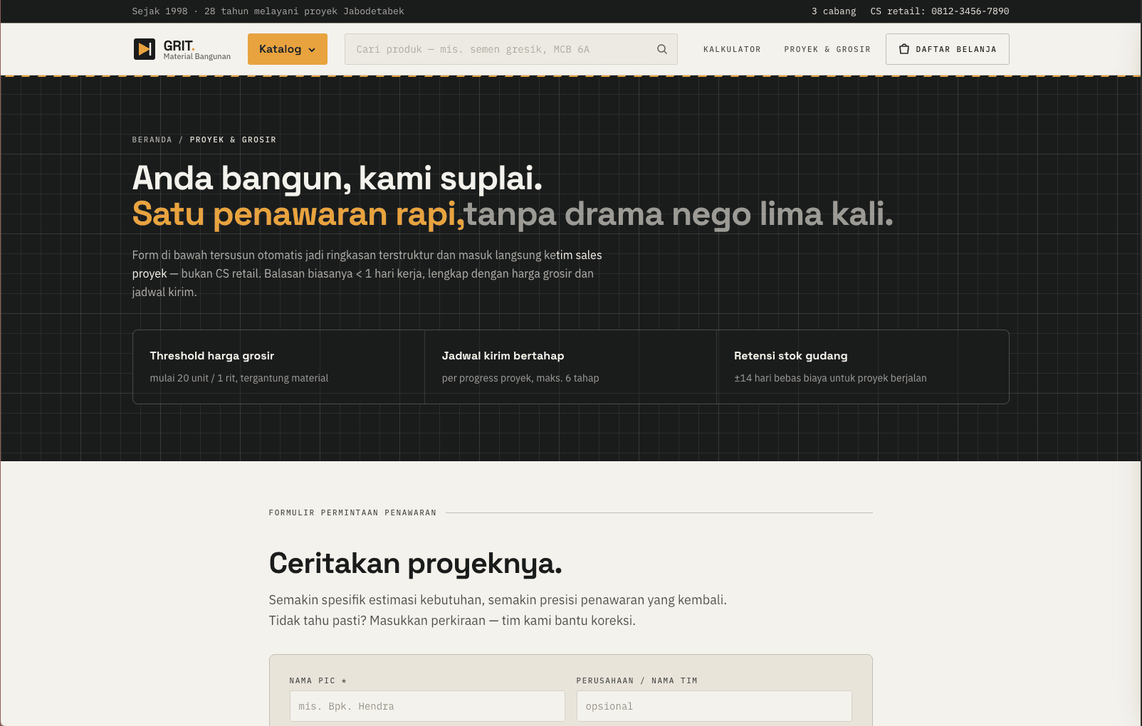 GRIT - Building Material Store Profile view 9