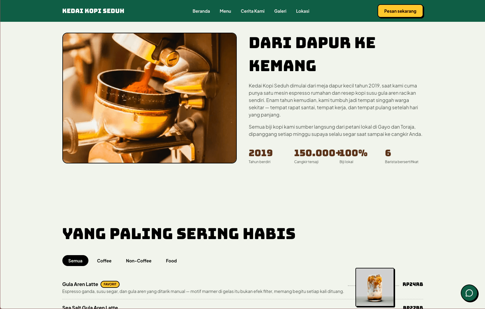 Coffee Shop Company Profile Template view 2