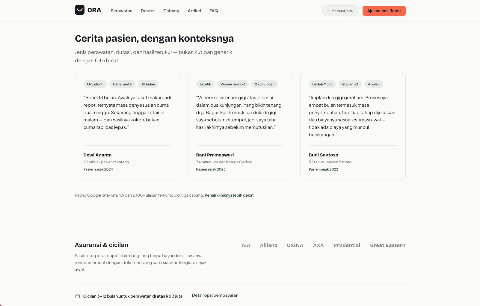ORA - Modern Dental Clinic Profile view 6