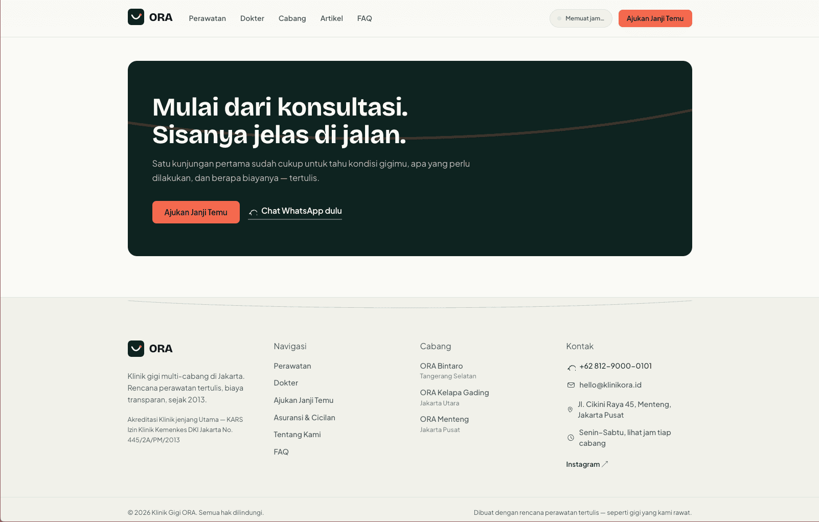 ORA - Modern Dental Clinic Profile view 7