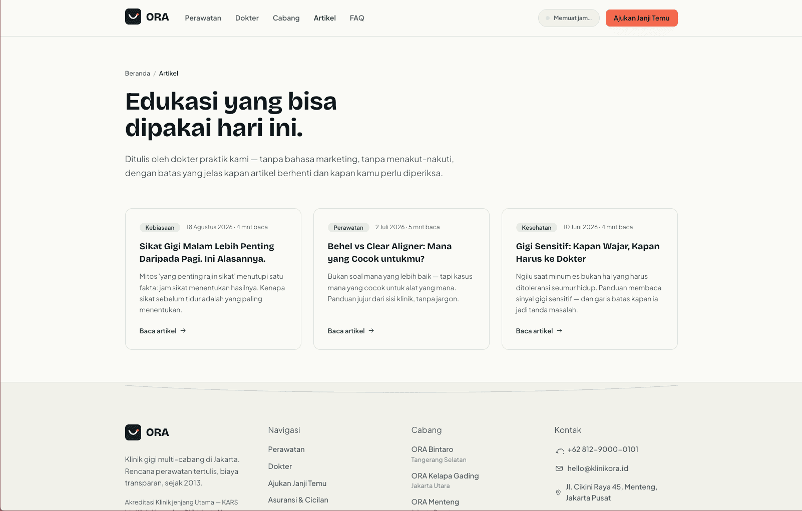 ORA - Modern Dental Clinic Profile view 9