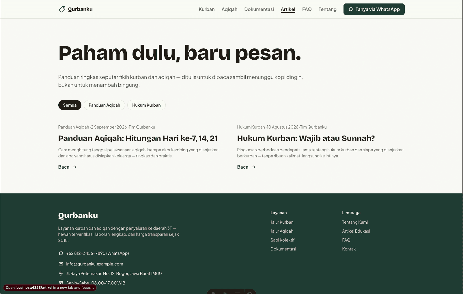 Qurbanku - Kurban & Aqiqah Template view 11