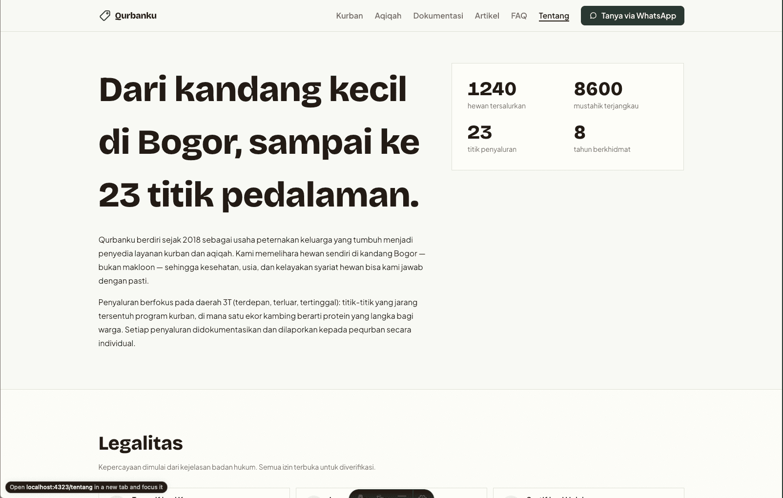 Qurbanku - Kurban & Aqiqah Template view 13