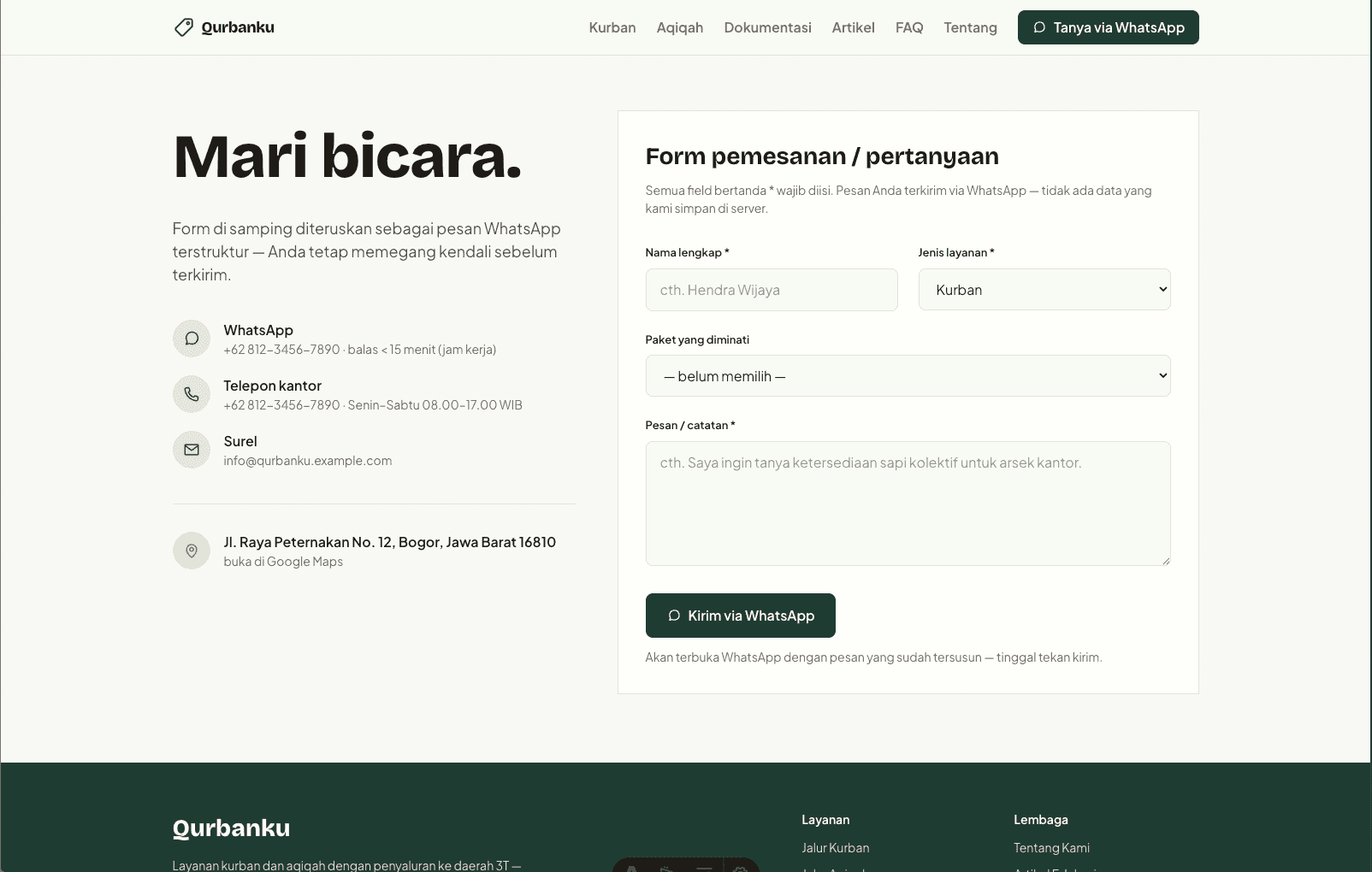 Qurbanku - Kurban & Aqiqah Template view 14
