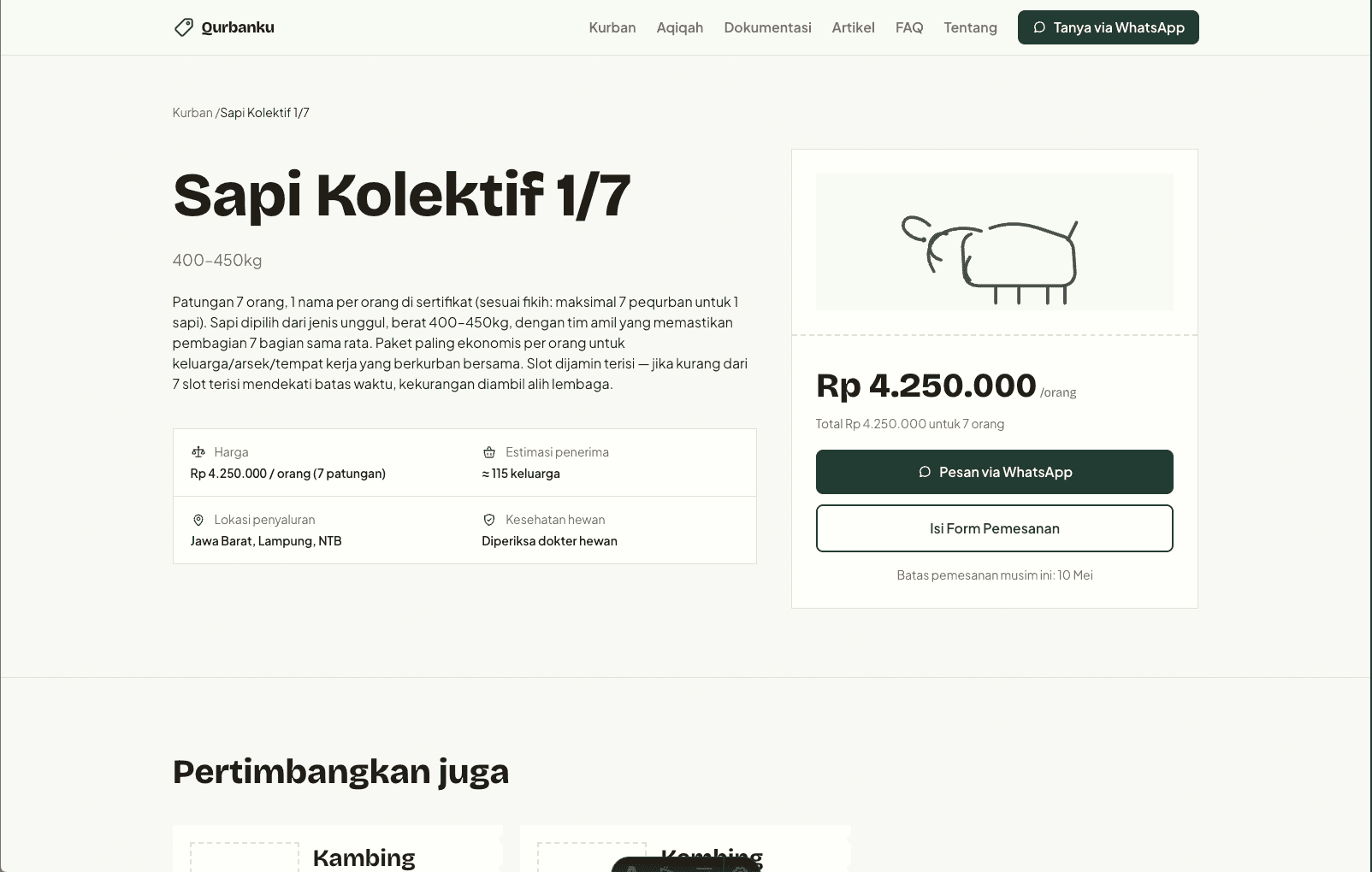 Qurbanku - Kurban & Aqiqah Template view 15