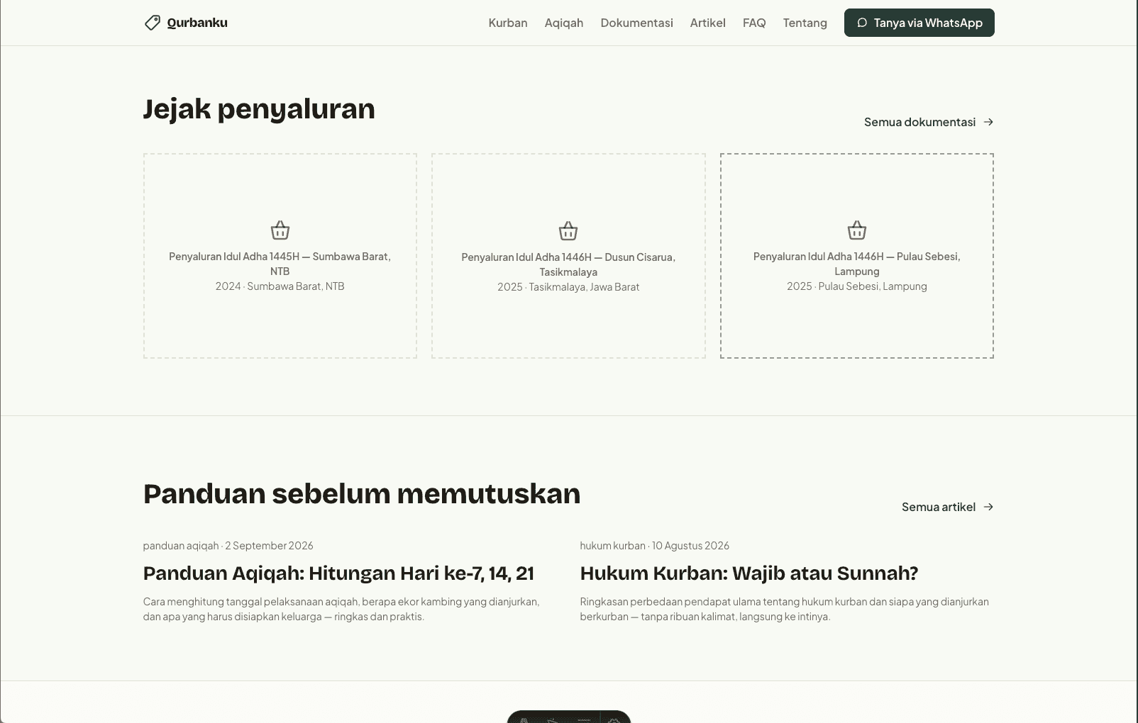 Qurbanku - Kurban & Aqiqah Template view 3