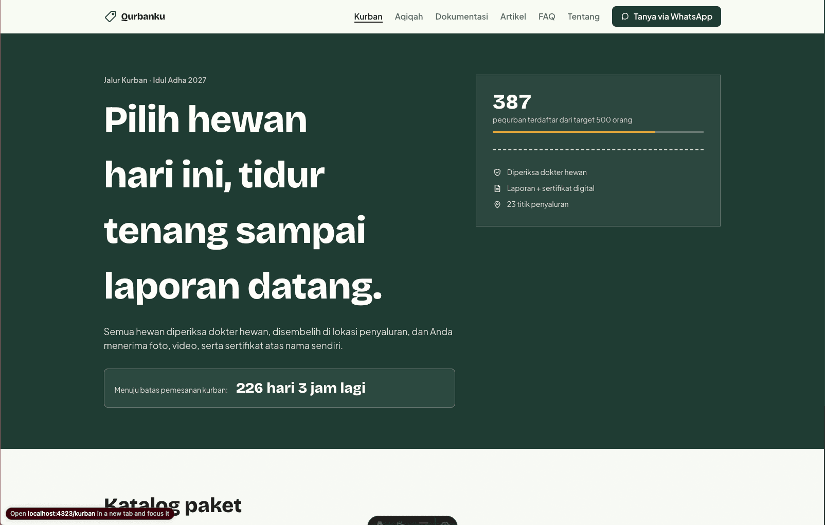 Qurbanku - Kurban & Aqiqah Template view 5
