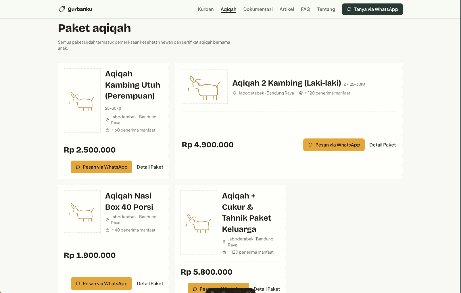 Qurbanku - Kurban & Aqiqah Template view 9