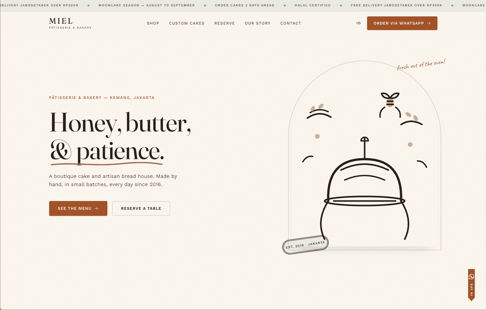 Artisan Cake & Bakery Profile Template