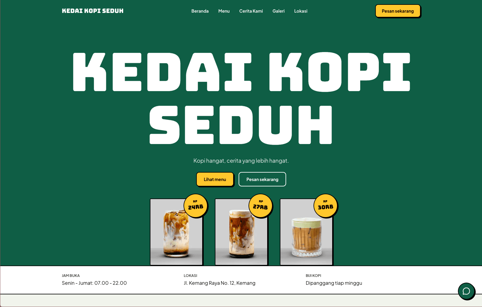 Coffee Shop Company Profile Template