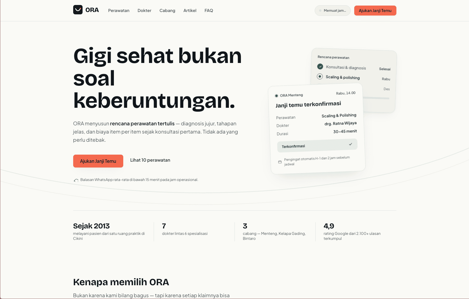 ORA - Modern Dental Clinic Profile