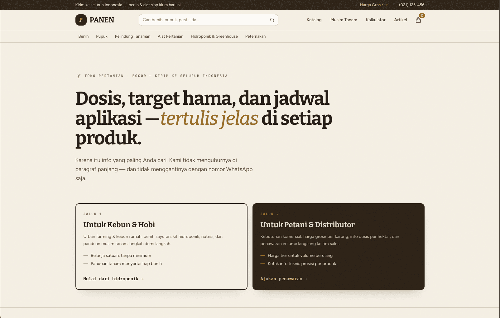 PANEN - Agriculture & Farmer Shop Profile